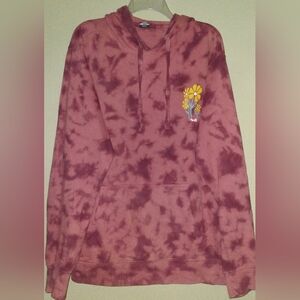 NEFF ladies MEDIUM tyedye flower hoodie sweatshirt